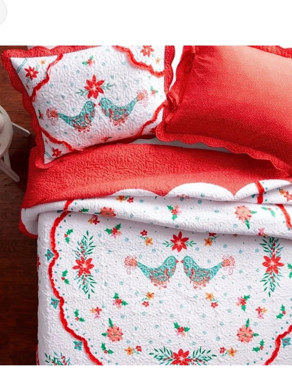 NWT Pioneer woman maize bird full/queen quilt 3 pc set
